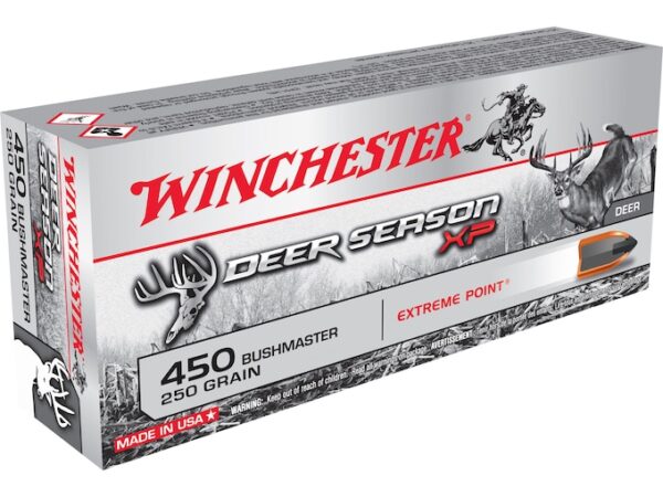 662746-600x450-1 (1) Winchester Deer Season XP Ammunition 450 Bushmaster 250 Grain Extreme Point Polymer Tip Box of 500 - Image 1